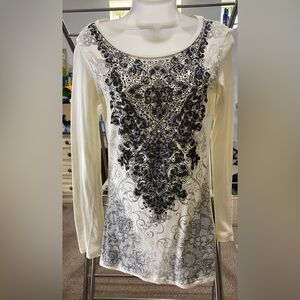 Embellished Long Sleeve Tee